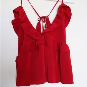 Red flowy asos top